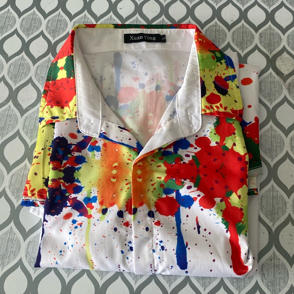 MENS Xuan Ying casual shirt. Long sleeved size Large